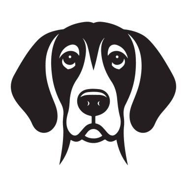 Dekorasyon için Zarif Siyah ve Beyaz Köpek Vektör Sanat Yazıcısı