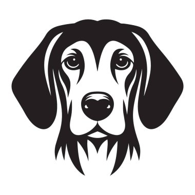 Logo veya Maskot Tasarımı için Güçlü Köpek Başı Siluet Vektörü