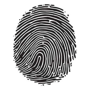 Eşsiz Parmak İzi Kimlik Güvenliği Doğrulama Vektörü Resmi