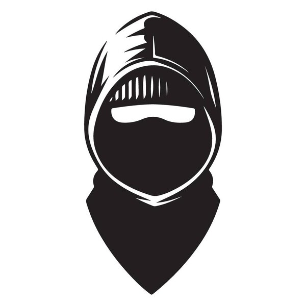 Силуэт рыцаря с капюшоном для дизайнерских проектов