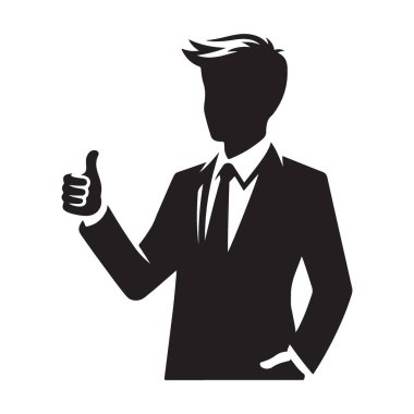 İş adamının Siluet Vektörü En İyi Seçimi Veriyor