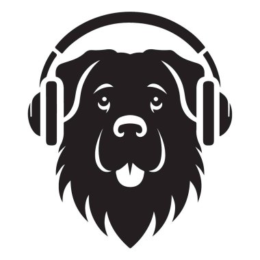 Kulaklık takan köpek Müzik Köpeği Dinlerken Audiophile Fun