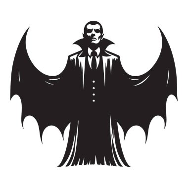 Korkutucu Vampir Silueti Vektör Grafik Temsilcisi Gotik Korku