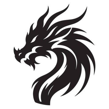 Vahşi Ejder Başı Silueti Gizemli Efsanelerin Simgesi