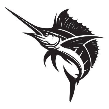 Marlin Balık Vektörü İllüstrasyon Tasarımcıları için Grevci Grafik Varlığı