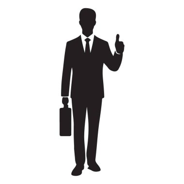 Profesyonel ve Kurumsal Tasarımlar için İşadamı Siluet Vektör ResmiName