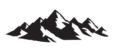 Siluet Dağ Sırası Doğa Gezgin Macera Vektörü