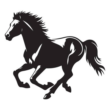 Siluet Koşan At Vahşi Hayvan Güçlü Binici ResmiComment