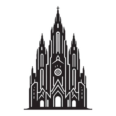 Muhteşem Gotik Kilise Silüeti Dini İlham ve Tasarım Sanatı