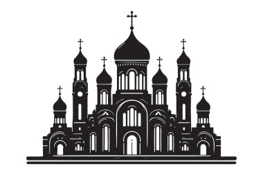 Çoklu Kubbe Tasarımı ile Ayrıntılı Ortodoks Katedral Görüntü