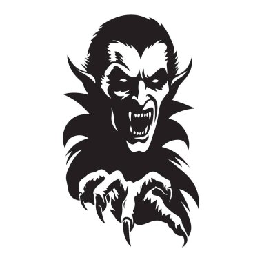 Korkunç Vampir Vektör Sanatı Cadılar Bayramı Projeleri İçin Karanlığı Serbest Bırakıyor