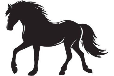 Binicilik Biçimi Tasarımları için Zarif At Silüeti Vektör ResmiName