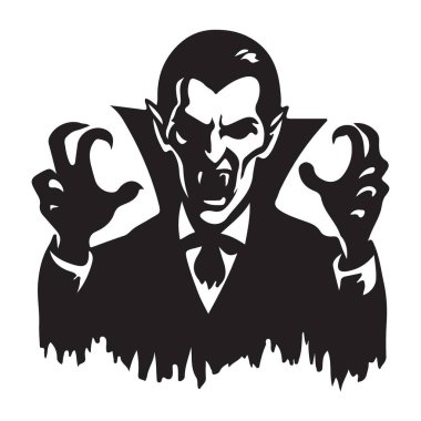 Vampir Illustration Klasik Gotik Korku Canavarı Vektör Silueti