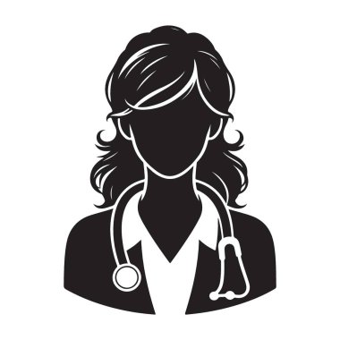 Kadın Doktor Siluet Grafik Tıbbi Profesyonel Sağlık Resimleri