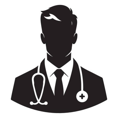 Stetoskop Tıbbi Logo Tasarımı Uzmanı Doktor Siluet