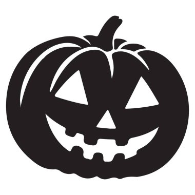 Klasik Jack O Lantern Cadılar Bayramı Balkabağı İllüstrasyon Ürkütücü Gülen Yüz Vektörü