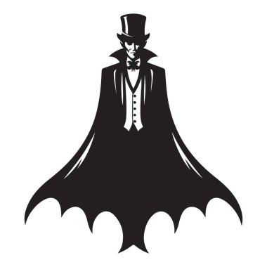 Gotik Temalar İçin Siyah Vampir Görüntü Vektörü