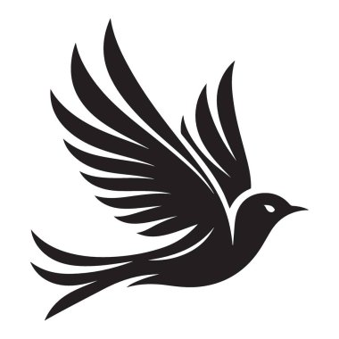 Zarif Uçan Kuş İllüstrasyon Grafik Sanat Vektör Tasarımı İndirmesi