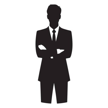 Güvenilir İşadamı Siluet Resimlendirme Vektör Sanat Liderliği Başarı