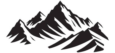 Siluet dağ silueti macera zirvesi seyahat doğa tasarımı