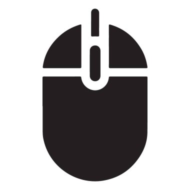 Bilgisayar Fare Silueti Vektör İllüstrasyon Aygıtı Modern Teknoloji