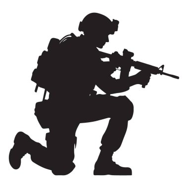 Asker Silueti Askeri Muharebe Piyade Vekil Şeffaf Görüntü