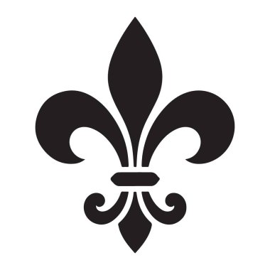 Fleur De Lis Vektör Siluet Fransız Mirası ve Tasarımı Sembolü