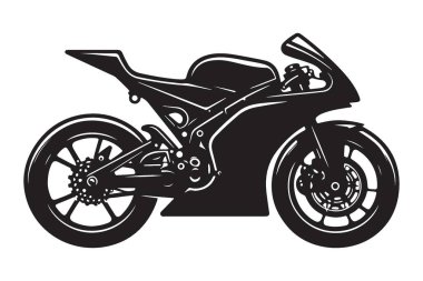 Siluet Motosiklet Çizimi Güç Hızı ve Modern Tasarım Konsepti