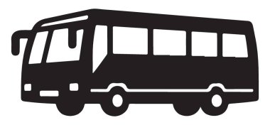 Toplu taşıma grafik tasarımları için otobüs illüstrasyon taşıma vektörü