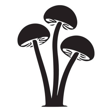 Mantar silueti vektörü yenilebilir mantar çizimi koleksiyonu