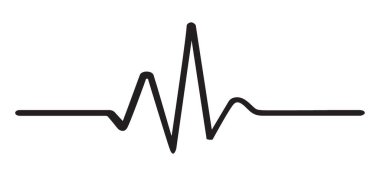 Kalp atışı Çizgisi Tıbbi ve Sağlık Konseptini Temsil eden Grafiksel Çizim