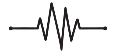 Kalp atışı nabız vektör çizimi yaşam ritminin hayati işareti