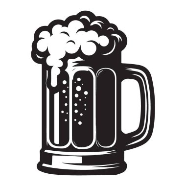 Brew Black Beer Kupa Görüntü Vektörü Grafiklerinin Tazelenmesinin keyfini çıkarın