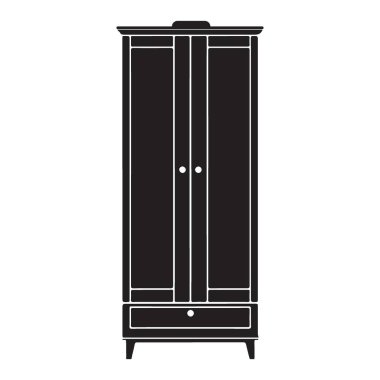 İç Tasarım Projeleri için Zarif Gardırop Vektör İllüstrasyonu