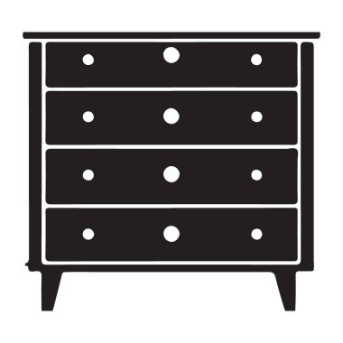 Çekmece Sandığı Silueti Mobilya Mobilya Depolama Düzenleyici