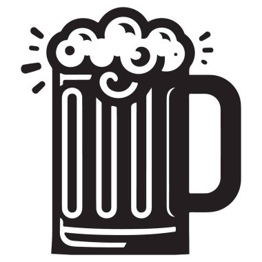 Bira fincanı silueti serinletici Soğuk Bira ve Şenlik Kutlamasının tadını çıkarıyor