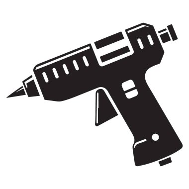 Siyah Yapıştırıcı Silah İllüstrasyon Aracı Grafik Tasarımı