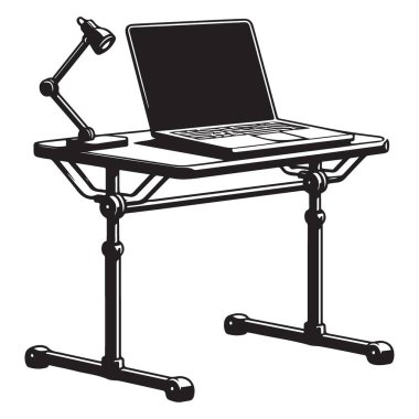 Ev ofis tasarımı için ergonomik dizüstü bilgisayar masa çalışması çizelgesi