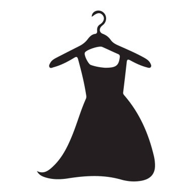 Klasik Fit and Flare Dress Siluet on Hanger Illustration