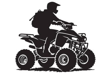 Off Road Adventures için Tüm Arazi Aracı Siluet Vektör Tasarımı