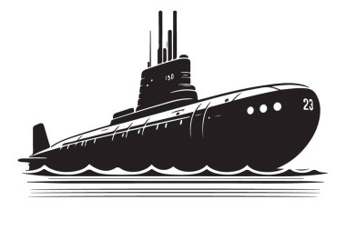 Deniz ve Deniz Projeleri için Güçlü Denizaltı İllüstrasyon Vektörü