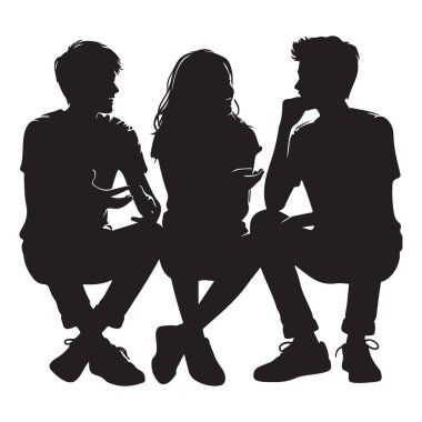 Üç Kişinin Sohbeti Siluet Resim Grubu Tartışma Konusu