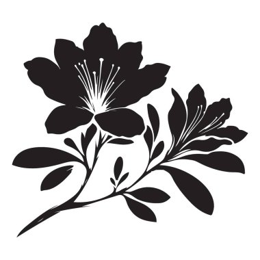 Parmak izi süslemesi için çiçek vektör illüstrasyonu açan zarif çiçek tasarımı