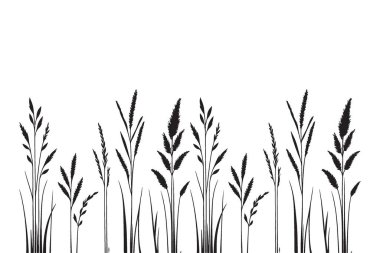 Kara Çim Vektör Sanat İllüstrasyonu Doğanın İlham Verdiği Tasarımlar