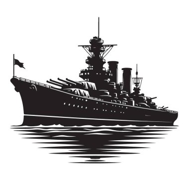 Amiral Battı Silueti Çizimi Donanma Gücü ve Tarihi Sembolü