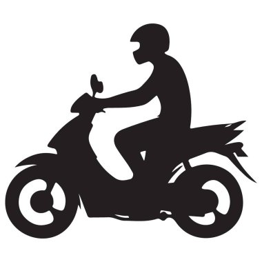 Motosikletli Sürat Macerası Taşıma Vektörü Resimlerinin Silueti