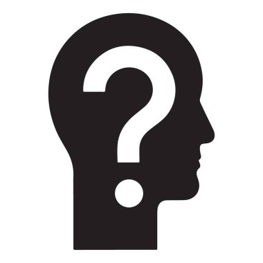 Soru İşareti Baş Silueti Bir Soruşturma ve Karmaşa Sembolü