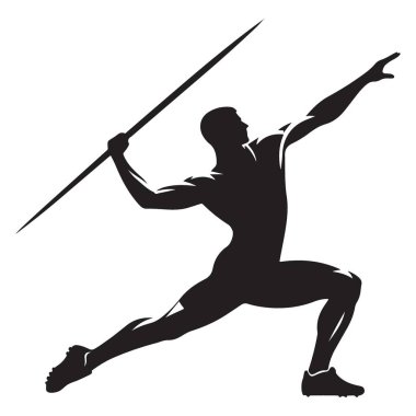 cirit atan atlet güçlü silueti spor müsabakalarına hazırlıyor