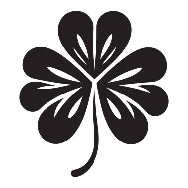 Ayrıntılı Shamrock Çizim Sembolü Şans ve İrlanda Mirası