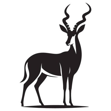 Zarif İmpala Uzun Boylu Vektör Silueti Tasarımcılar için